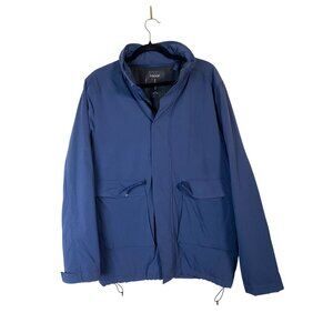 Proof Huckberry Men Blue Field Jacket Size Medium Water Resistant Packable Hood